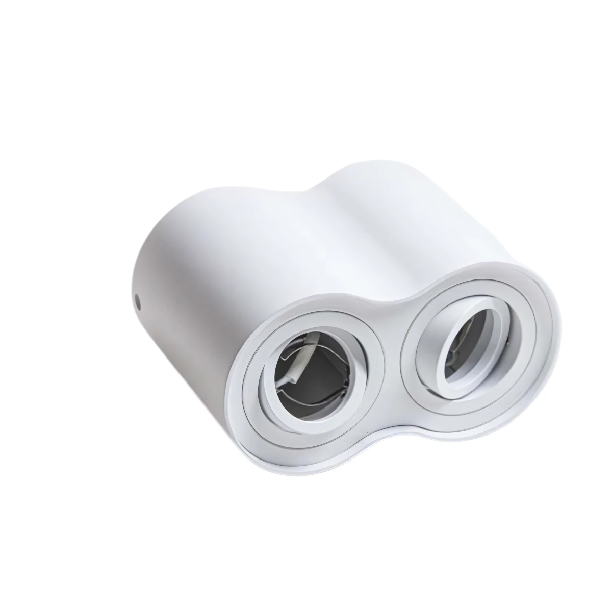 Beli dupli krug GU10, visina tela 125 mm | Ledtrake.rs