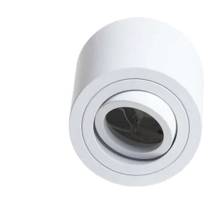 Beli veliki krug GU10, plafonski valjak od 90 mm za jednu sijalicu