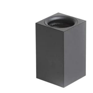 Crna mala kocka GU10 sa jednim grlom za plafon