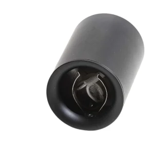 Crni mali krug GU10 od metalne legure, Ø65 × 90 mm