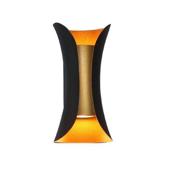 Crno-zlatna zidna lampa Fiore, 2x5W, IP54 | Ledtrake.rs