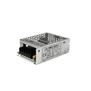 LED napajanje 12V 24W S-25-12 u metalnom kućištu sa saćastim poklopcem i nalepnicom IP20