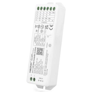 MiBoxer LS2 kontroler iskosa, verzija V2.1, sa tabelom od pet boja lampice i šest izlaznih stezaljki