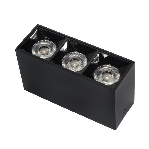 Crni nadgradni spot 9W JG-09W, mat crno telo | Ledtrake.rs