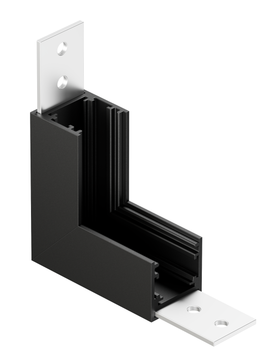 LT12HP2 UGAONI ELEMENT 90° ZA LUX ŠINU, CRNI
