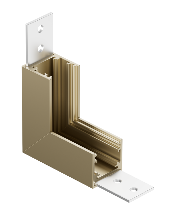 LT12HP2 UGAONI ELEMENT 90° ZA LUX ŠINU, ŠAMPANJ