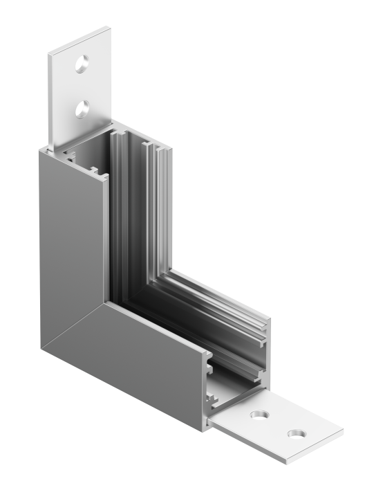 LT12HP2 UGAONI ELEMENT 90° ZA LUX ŠINU, BRUŠENI NIKL