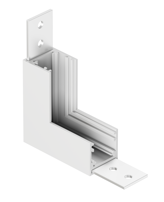 LT12HP2 UGAONI ELEMENT 90° ZA LUX ŠINU, BELA