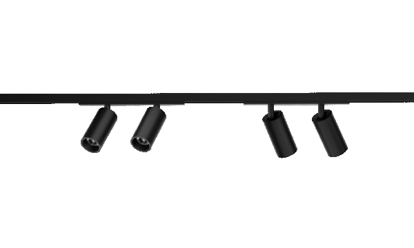 LT12021 LUX Šinski reflektor, crni, 2x6W, 48V, CCT+DIM