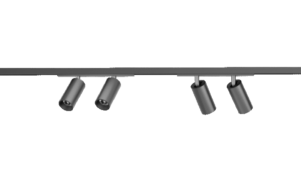 LT12021 LUX Šinski reflektor, crni nikl, 2x6W, 48V, CCT+DIM