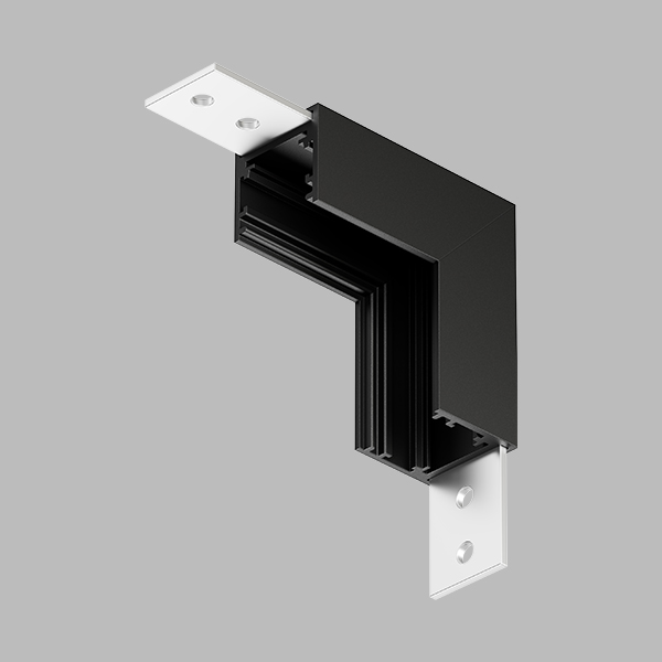 LT12HP2 UGAONI ELEMENT 90° ZA SOLVO ŠINU, CRNI