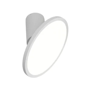 Bela plafonska svetiljka 15W LTW0011, nagnut disk 198mm – Solvo kolekcija