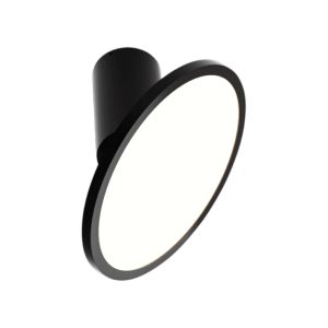 Crna LED plafonjera 15W LTW0011 sa svetlećim diskom 198mm – Solvo kolekcija