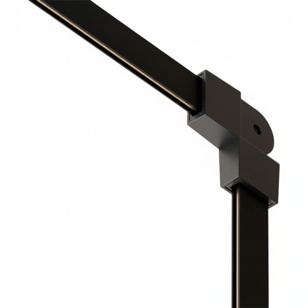 Crna ugaona spojnica za šinu LT-BR1807, 62 mm | Ledtrake.rs