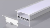 Alu profil 5020A sivi za LED traku, PC difuzor, 64x20mm, 2m