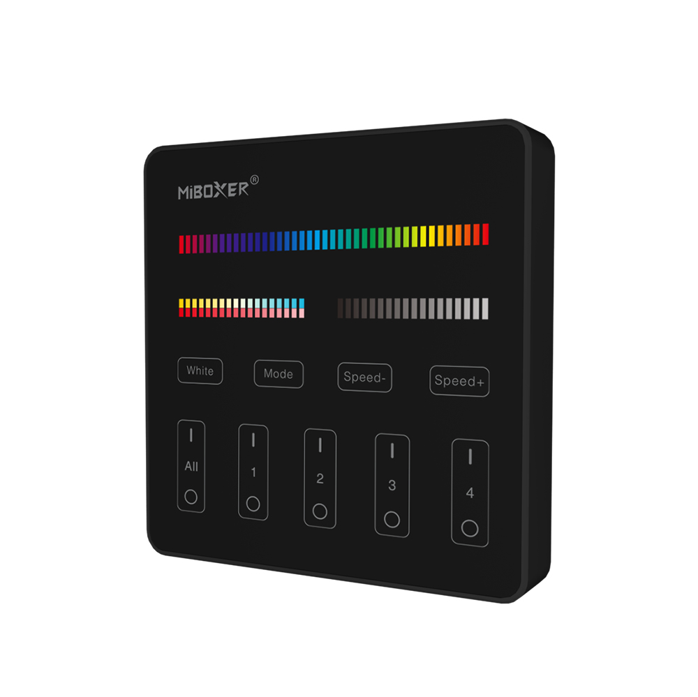 MiBoxer B4 crni daljinski RGB+CCT, 4 zone | Ledtrake.rs