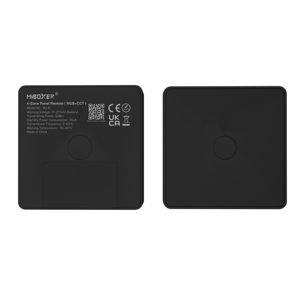 MiBoxer B4 crni daljinski RGB+CCT, 4 zone | Ledtrake.rs