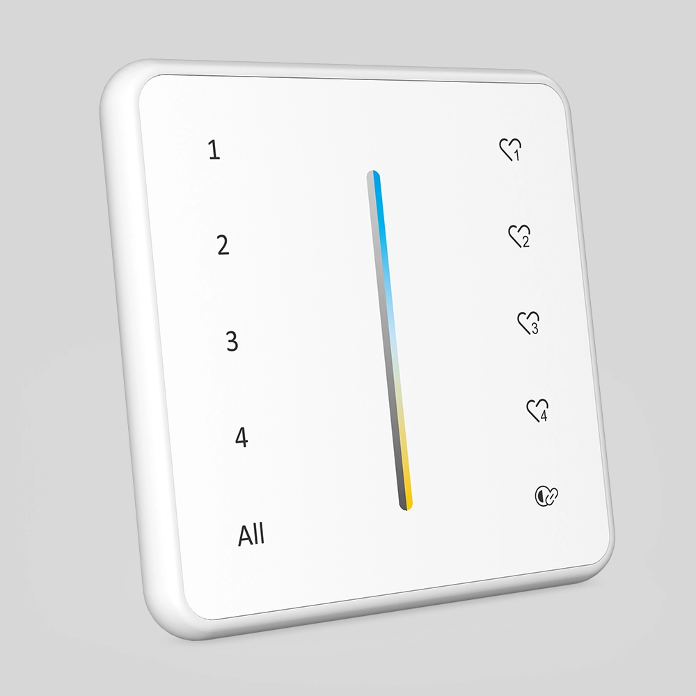 Beli zidni panel PR01 sa klizačem, 4 zone | Ledtrake.rs