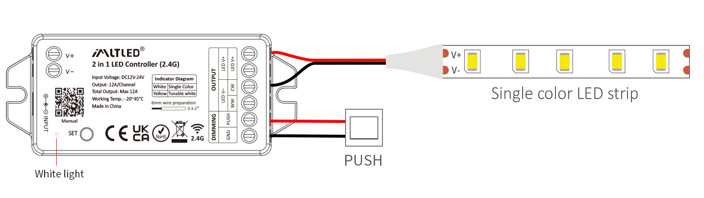 IML iL2 kontroler 2 u 1 za CCT traku, 12A | Ledtrake.rs