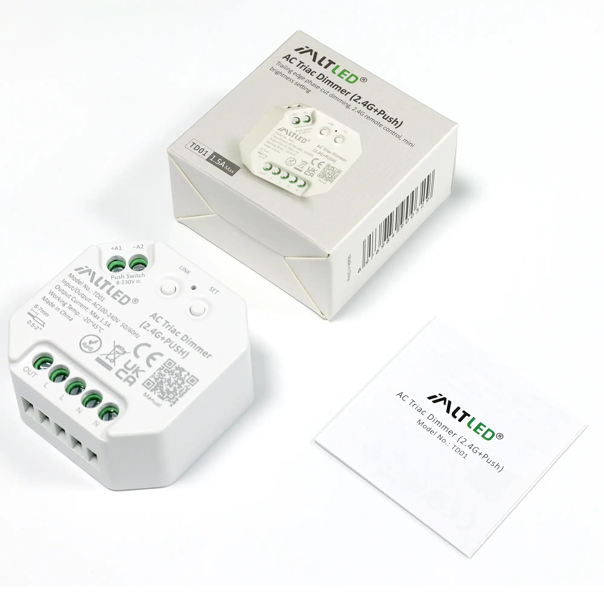 TD01 AC Triac Dimmer (2.4G+PUSH) - Слика 2